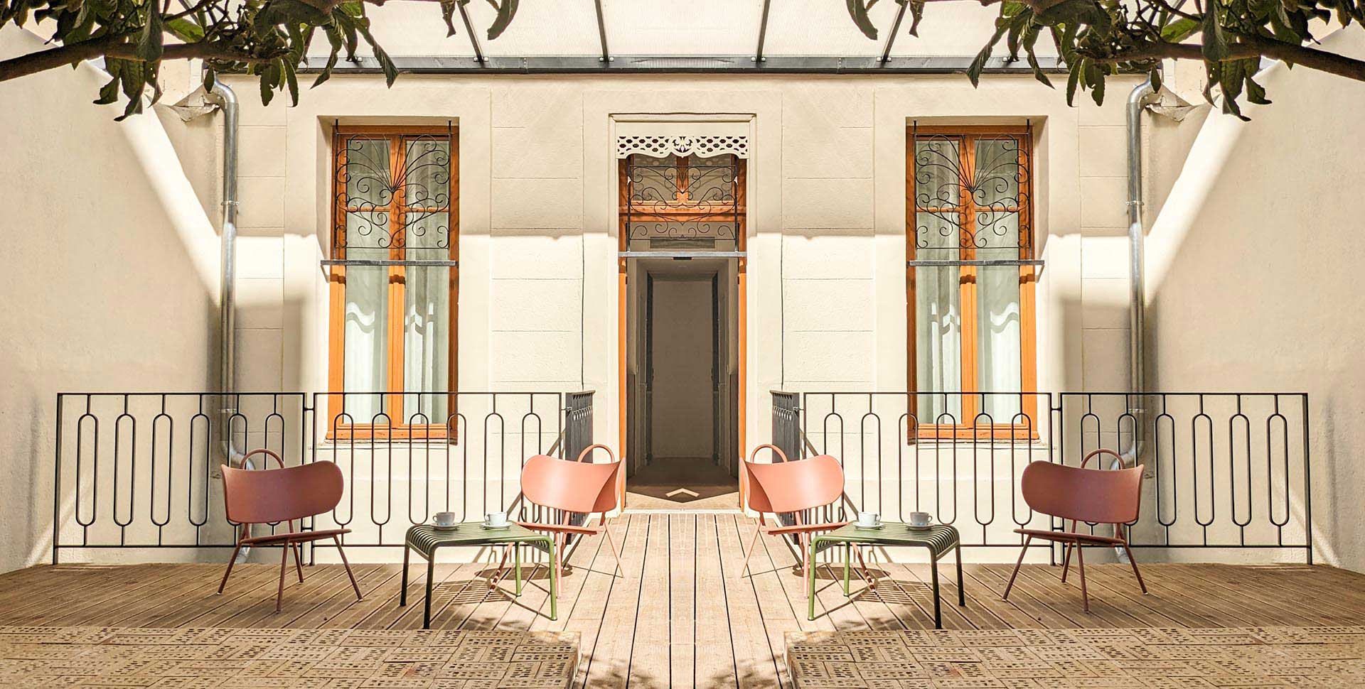 Terrasse et jardin de la Maison Juste hôtel Marseille