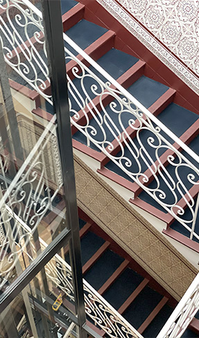 Staircase from the hotel Maison Juste in Marseille